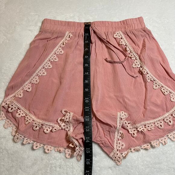 Women's High Rise Pull On Shorts Size X-Small Boho Coquette Girly Feminine - Picture 5 of 6
